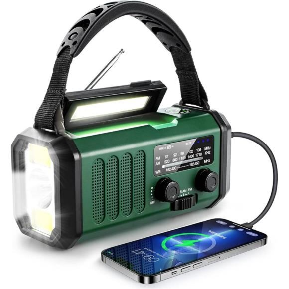 10000mAh Crank Radio, Emergency Radio, Solar Radio, NOAA/AM/FM Weather Radio - Picture 1 of 7